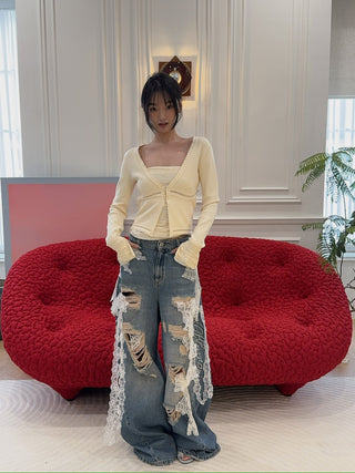 BLUMARINE KNITTED CARDIGAN