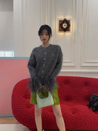 16ARLINGTON - Alena Cardigan in Mohair Knit