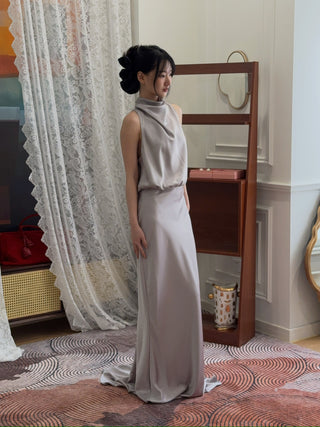 THE ANDAMANE TABITA SLEVELESS DETAILED MAXI DRESS