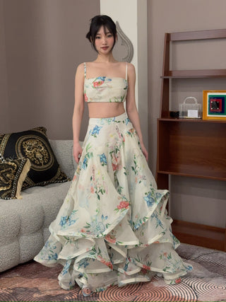 LA FUORI - PETAL CASCADE FLOUNCE SKIRT