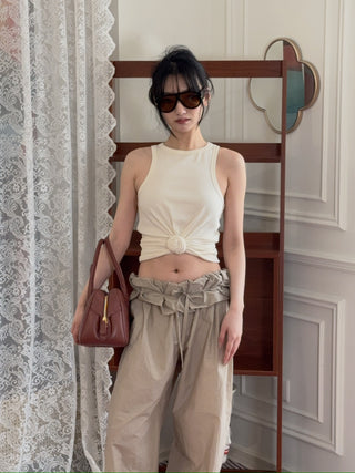 MAGDA BUTRYM - Knotted Tank Top in Cream