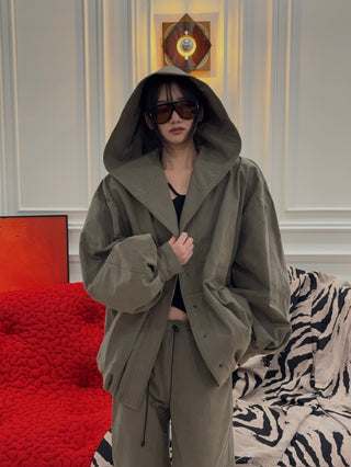 THE MANNEI - Oversized Jacket in Khaki