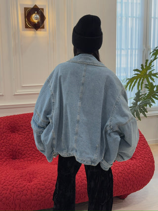 HED MAYNER - BELTED DENIM JACKET