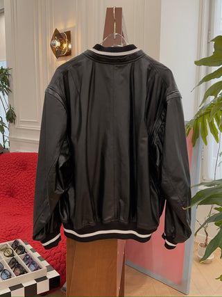 SIMONETTA RAVIZZA LULU Z LEATHER BOMBER