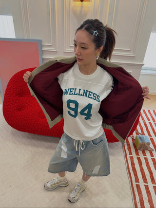 SPORTY & RICH - Wellness 94 Rugby Tee in White