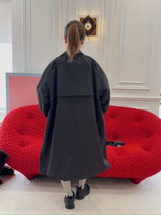 ROKH BALLOON SHAPE BUTTONED TRENCH COAT