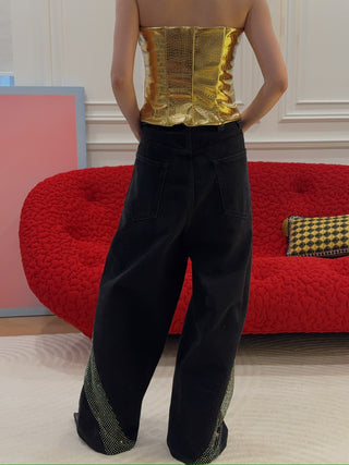 CULTNAKED KILLA BANDEAU IN GOLD CROC