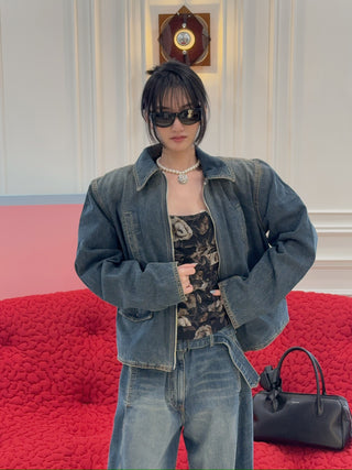 MAGDA BUTRYM - DENIM JACKET in Vintage  Bue