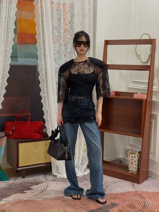 THE MANNEI - Lace Dress in Black
