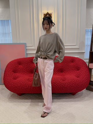 MAGDA BUTRYM - Knotted longsleeve in beige