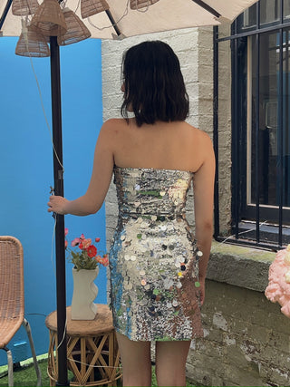 GUIZIO PAILLETTE TUBE DRESS