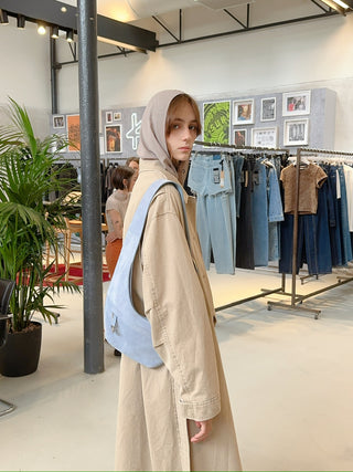 OPEN YY - DETACHABLE SCARF TRENCH COAT