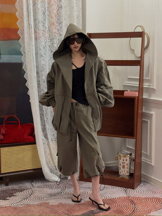 THE MANNEI - Oversized Jacket in Khaki