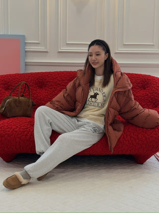 SPORTY & RICH - Polo Club Knitted Sweater in Cream