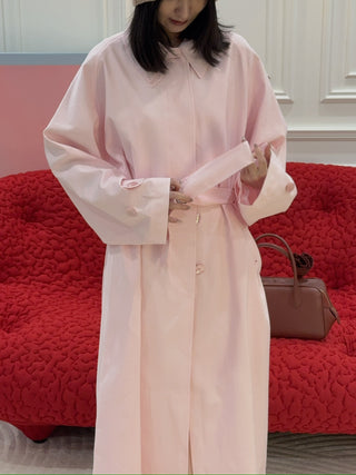 MAGDA BUTRYM -  Belted cotton trench coat in beige