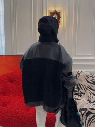 THE MANNEI - Leather Jacket in Black