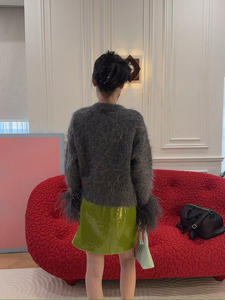 16ARLINGTON - Alena Cardigan in Mohair Knit