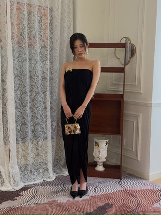 BLUMARINE DRESS BUSTIER SABLE