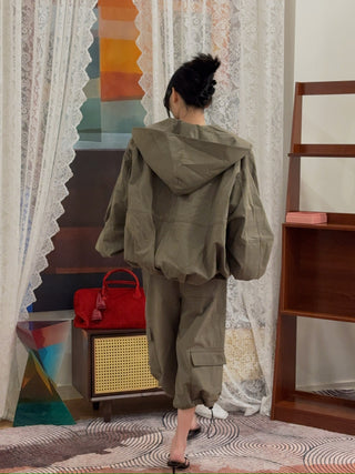 THE MANNEI - Oversized Jacket in Khaki