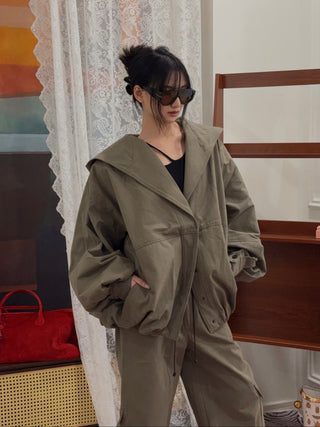THE MANNEI - Oversized Jacket in Khaki