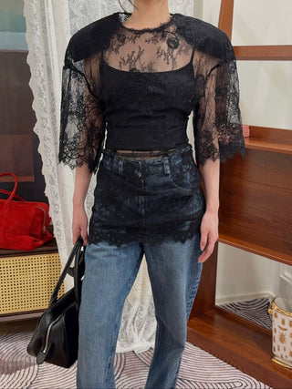 THE MANNEI - Lace Dress in Black