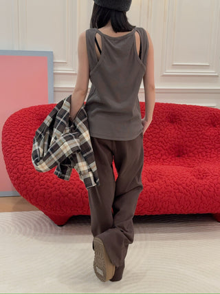 LUAR - LOGO WINDOW SWEATS / BROWN