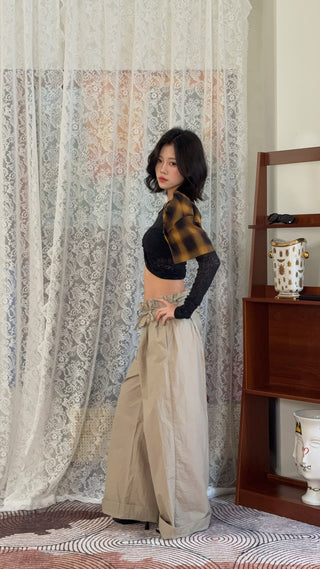 COLLINA STRADA - Beekeeper Top in Brown Check