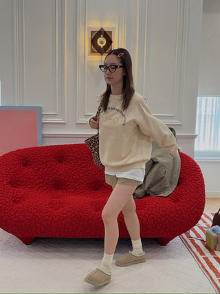 SPORTY & RICH - Equestrian Crewneck in Cream