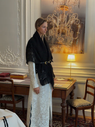 RXQUETTE - Murmure Fine-Knit Wrap in Ivory