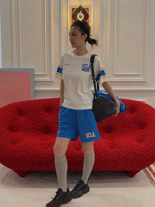 SPORTY & RICH - Westwood Rugby Tee in White