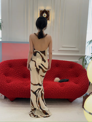 GIUSEPPE DI MORABITO SILK LONG DRESS