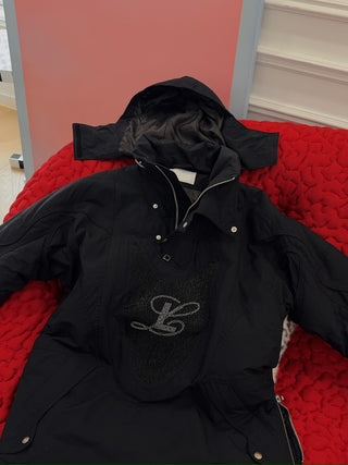 LUAR - EMBROIDERED TECH PULLOVER / BLACK