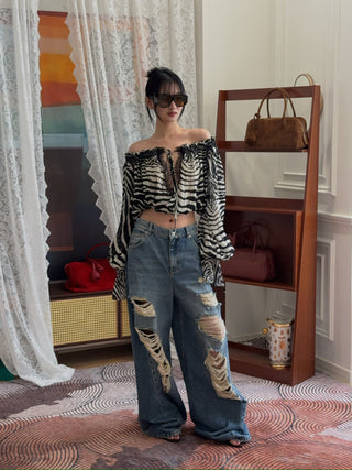 BLUMARINE - Denim Boyfriend Jeans