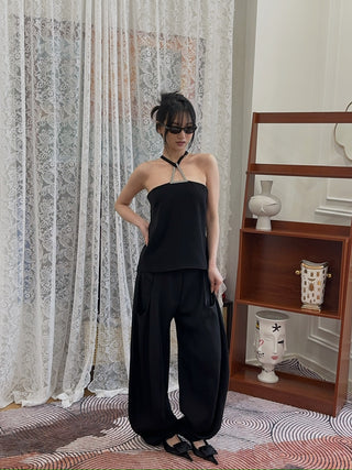 16ARLINGTON - Lelio Twill Trouser in Black