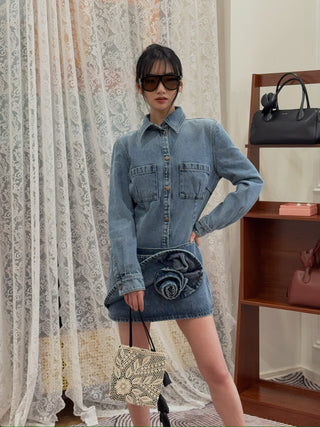 MAGDA BUTRYM - Denim Shirt in Dark Blue
