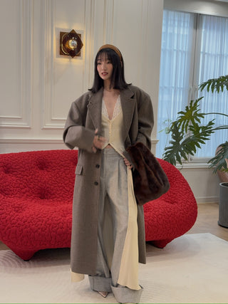 LESUGIATELIER WOOL TAILORED LONG COAT