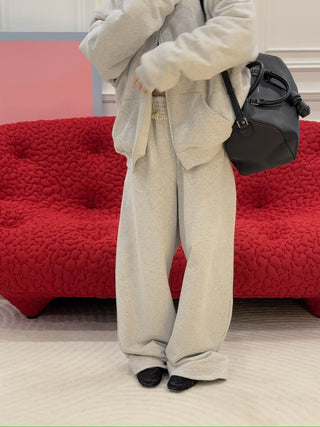 MAGDA BUTRYM - Lace-detail sweatpants in grey