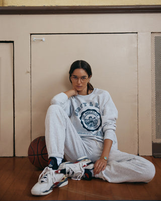 Sporty & Rich - California Emblem Soft Crewneck in Gray