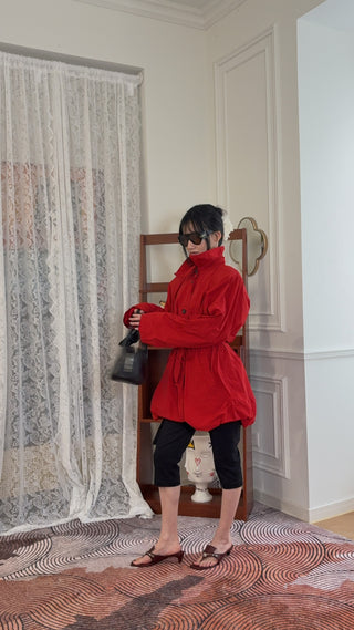 MAGDA BUTRYM - Bubble Hemline Jacket in Red
