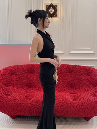THE ANDAMANE STELLA MAXI DRESS - TURTLENECK OPEN BACK