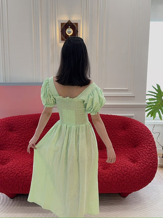 SLEEPER - BELLE LINEN DRESS IN MINT