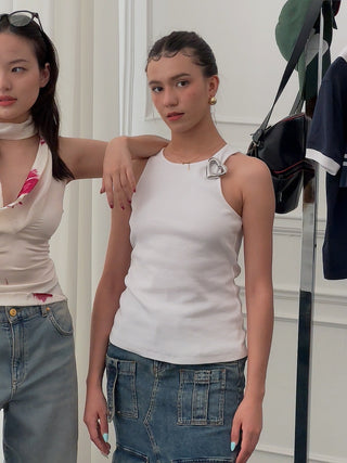 BLUMARINE RIBBED TANK TOP