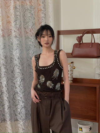 16ARLINGTON - Esha Top in Chocolate