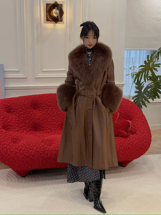 SAKS POTTS - FOXY COAT / WALNUT