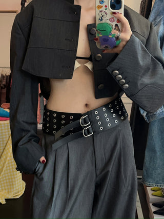 BLUMARINE LEATHER BELT RIVET