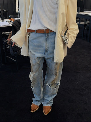 MM6 Maison Margiela DISTRESSED WORKWEAR DENIM JEANS