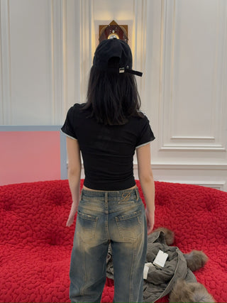 OPEN YY ROSE BABY TEE