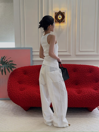 CHRISTOPHER ESBER - Multi Panelled Cotton Pant in White