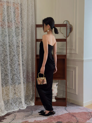 BLUMARINE DRESS BUSTIER SABLE