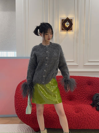 16ARLINGTON - Alena Cardigan in Mohair Knit